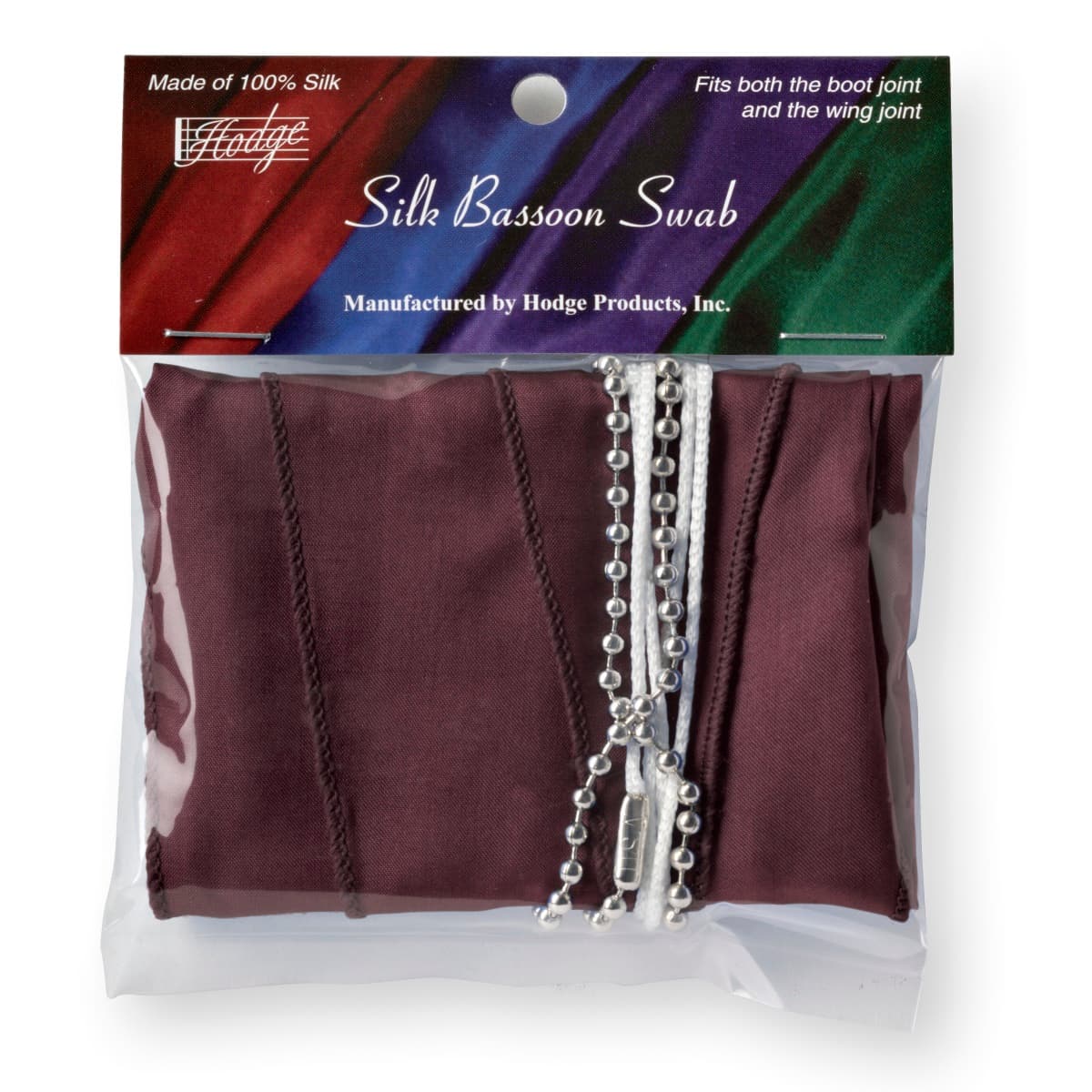 Hodge Silk Bassoon Swab - Burgundy