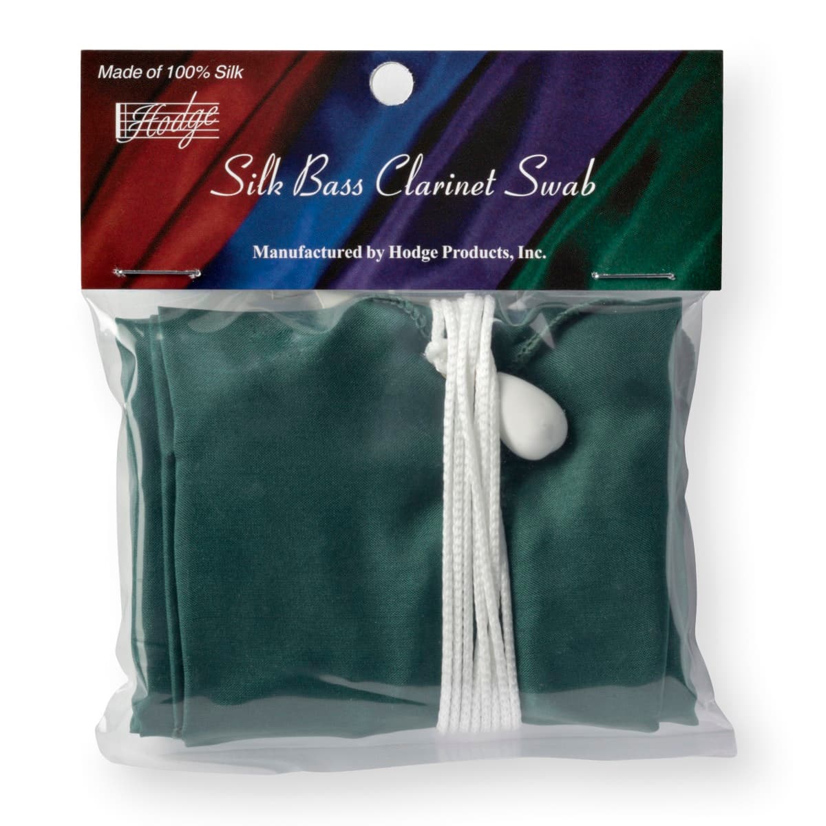 Hodge Silk Bass Clarinet Swab - Green