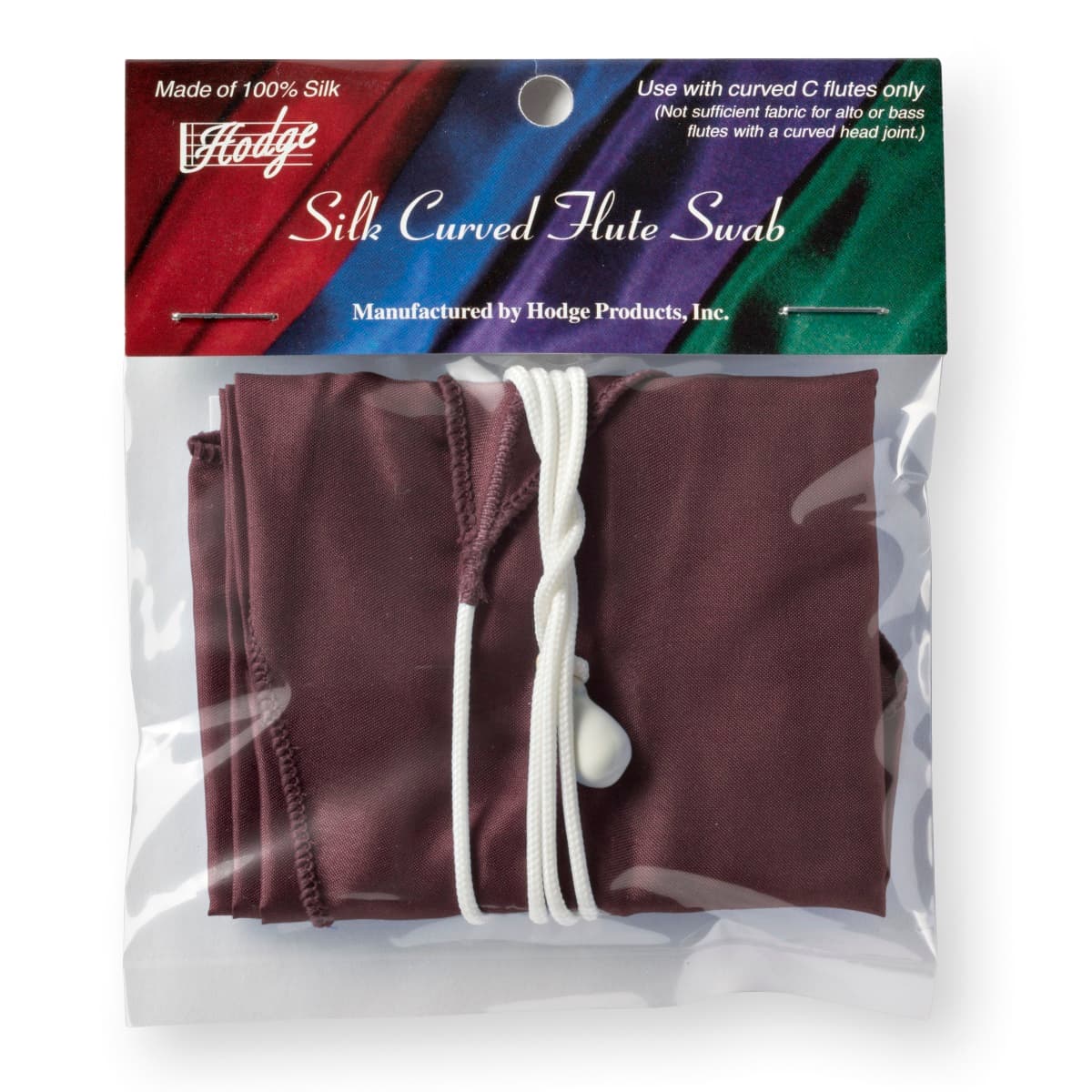 Hodge Silk Curved Flute Swab - Burgundy