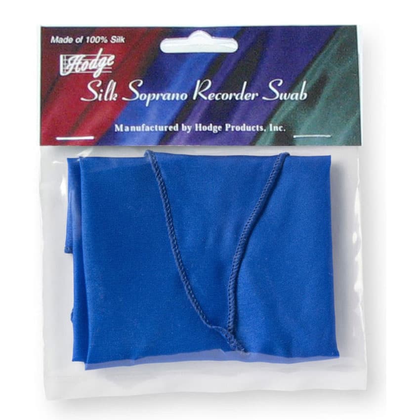 Hodge Silk Soprano Recorder Swab - Blue