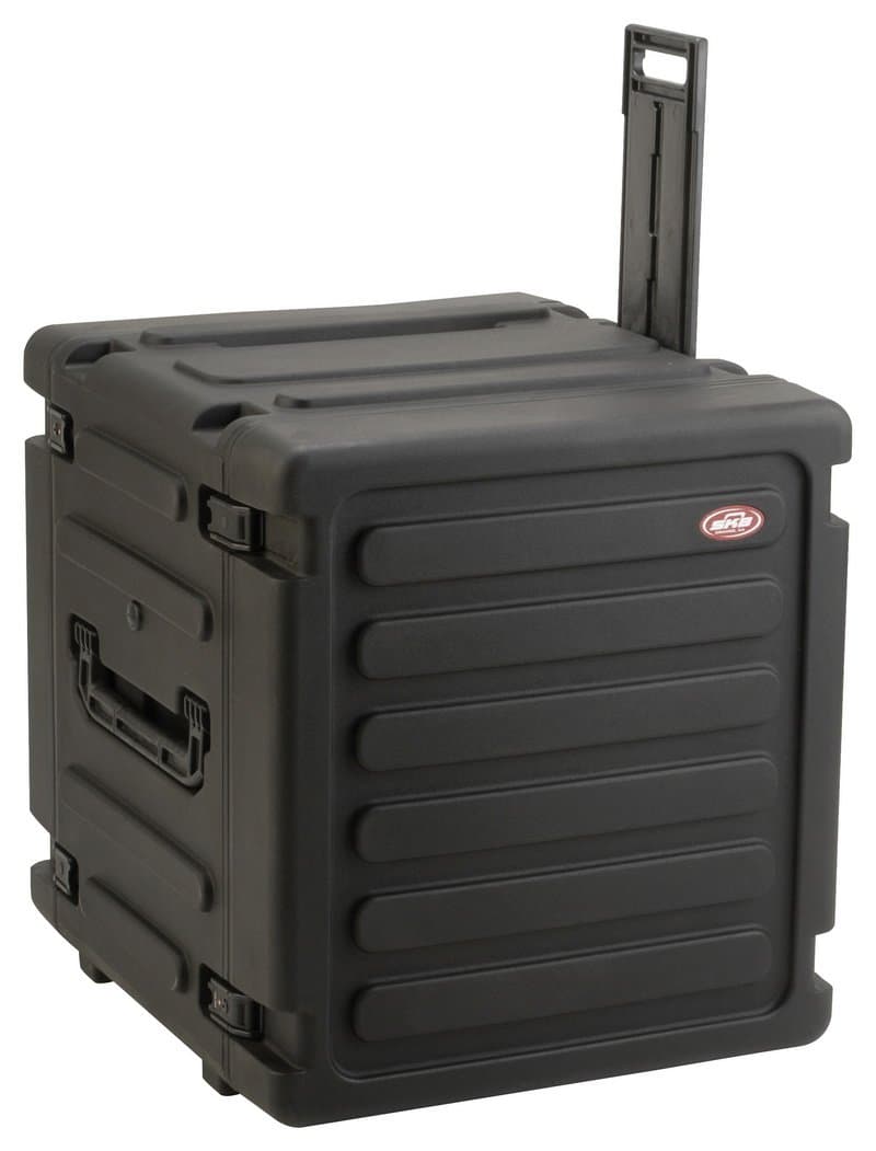 12U Shock Mount Rack, with wheels and handle