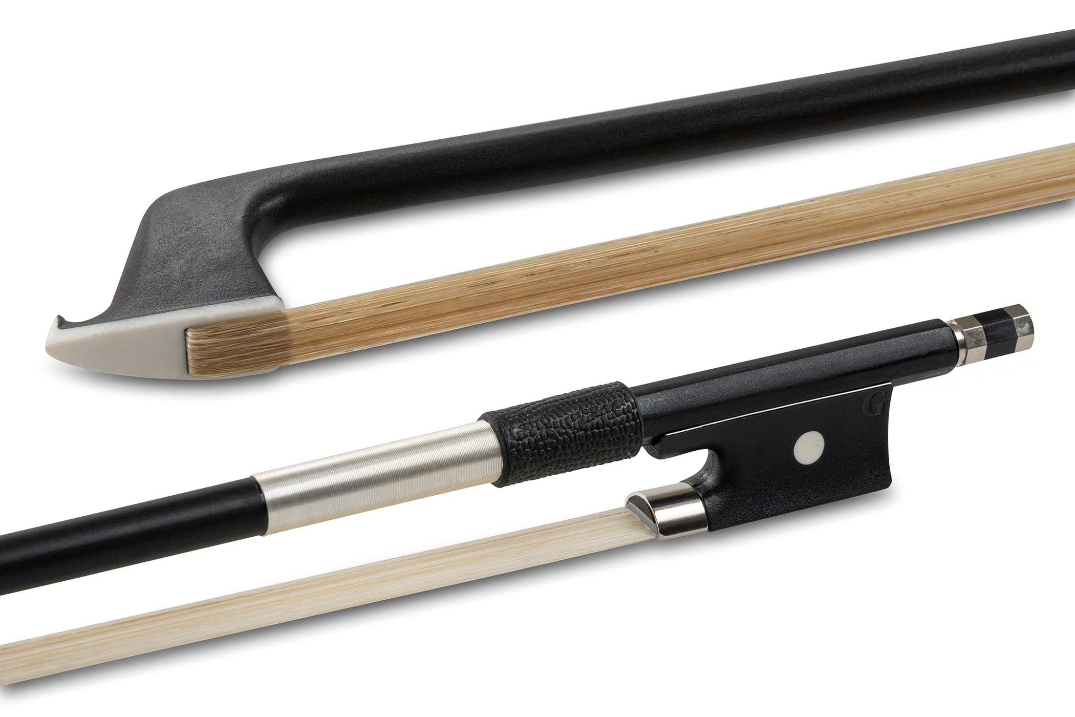 Glasser Premium Fiberglass Violin Bow Silver Wrap 1/2