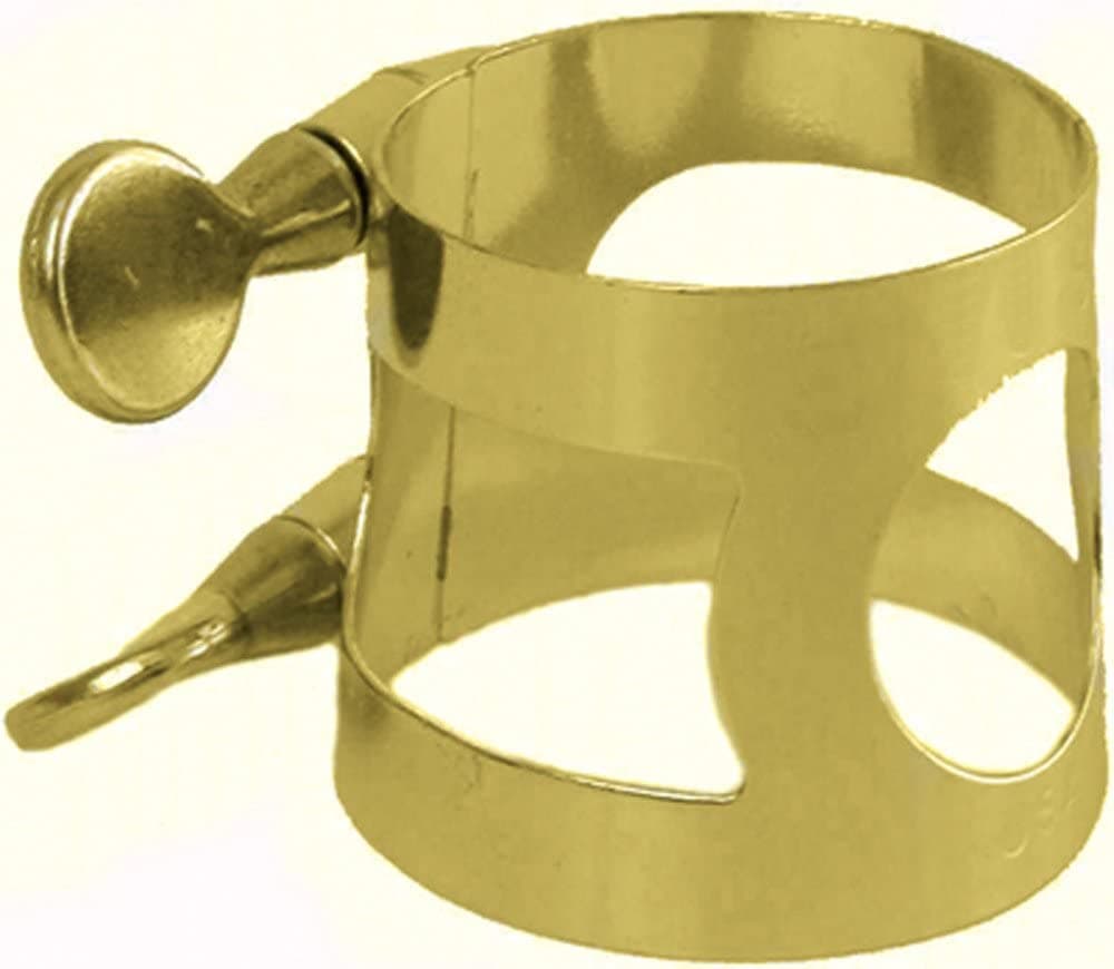 American Plating Ligature, Tenor Saxophone, Gold Lacquer