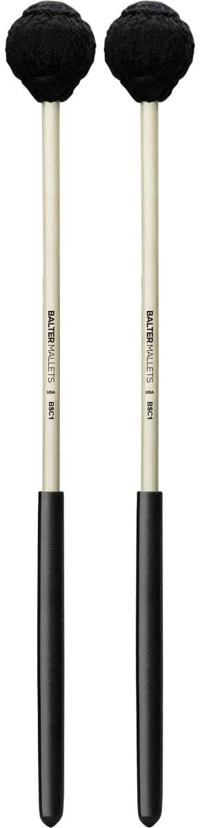 Suspended Cymbal Mallets, Black Yarn, Med Hard