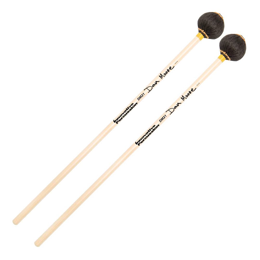 DAN MOORE / MEDIUM VIBRAPHONE / MARIMBA MALLETS - BLACK CORD - RATTAN