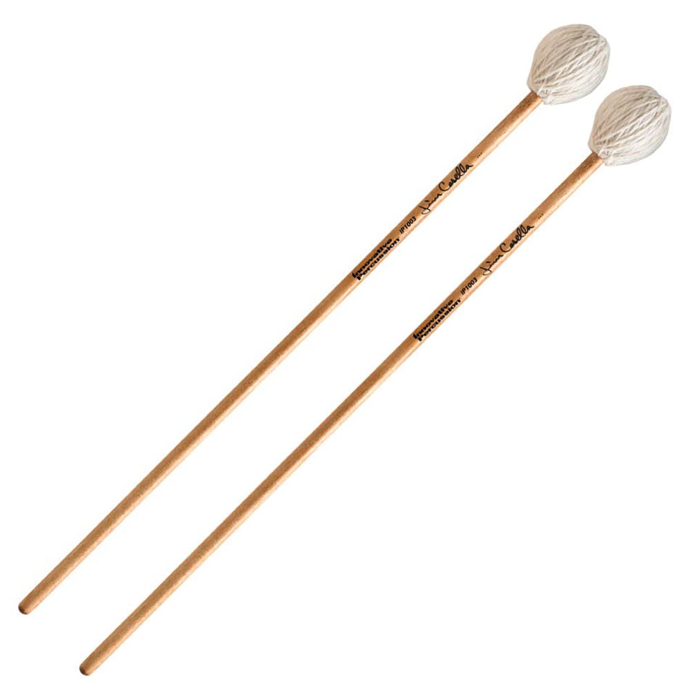 Innovative Percussion Indoor/Outdoor - Hard Marimba Mallets - Off-white Yarn - Birch