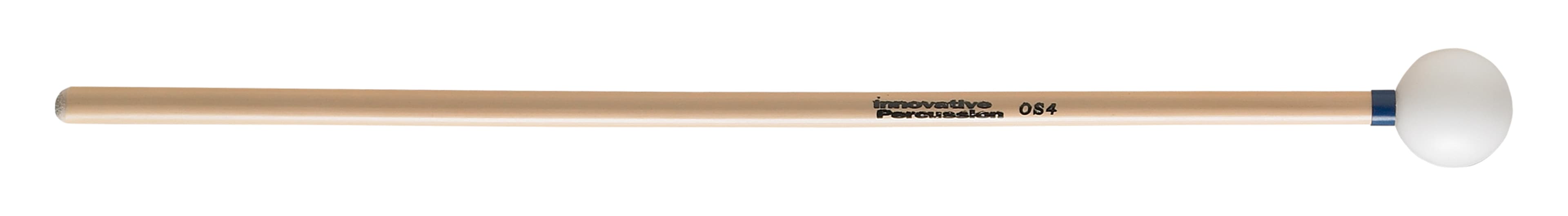 Innovative Percussion Full, Forte Xylophone / Glockenspiel Mallets - 1-1/8" White / Blue Tape - Rattan