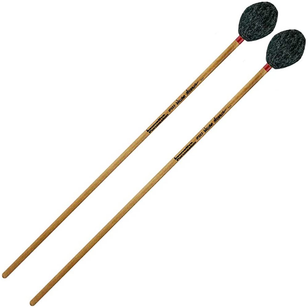 Innovative Percussion Medium Hard Marimba Mallets - Charcoal Yarn - Birch