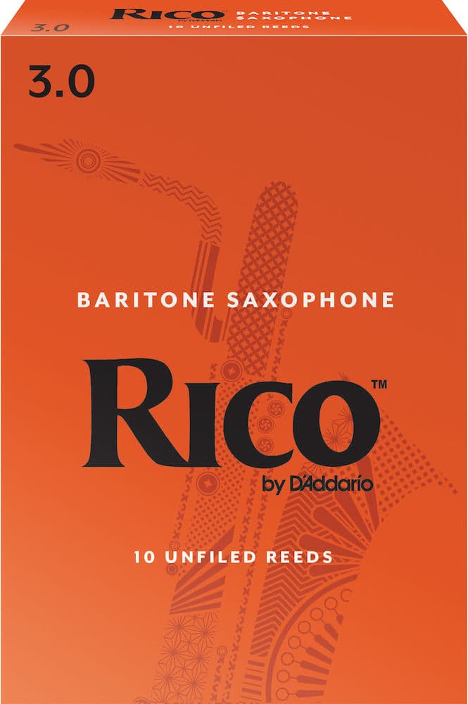 Reeds, Rico, Baritone Sax, Strength 3, 10ct