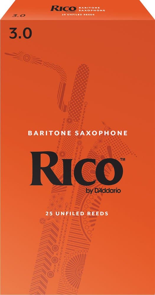 Reeds, Rico, Baritone Sax, Strength 3, 25ct