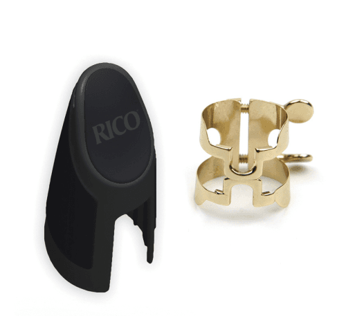 Rico Ligature, Alto Sax, "H" W/ Cap, Gold