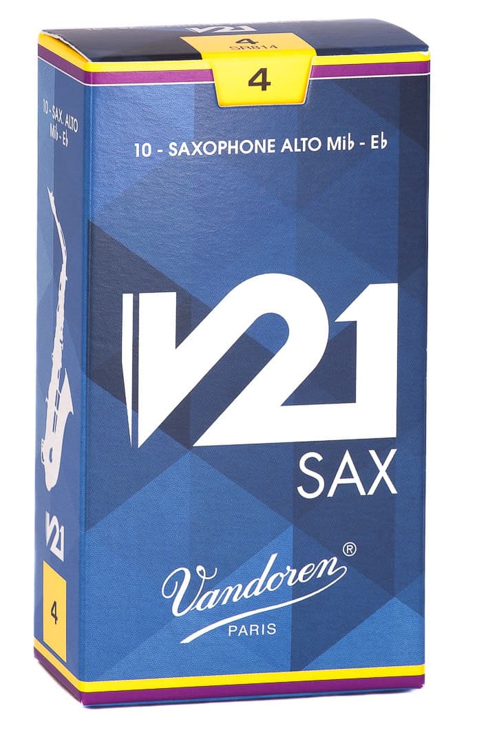 Vandoren Alto Sax V21 Reeds Strength #4; Box of 10