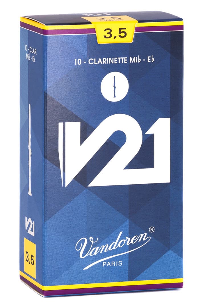 Vandoren Eb Clarinet V21 Reeds Strength #3.5; Box of 10