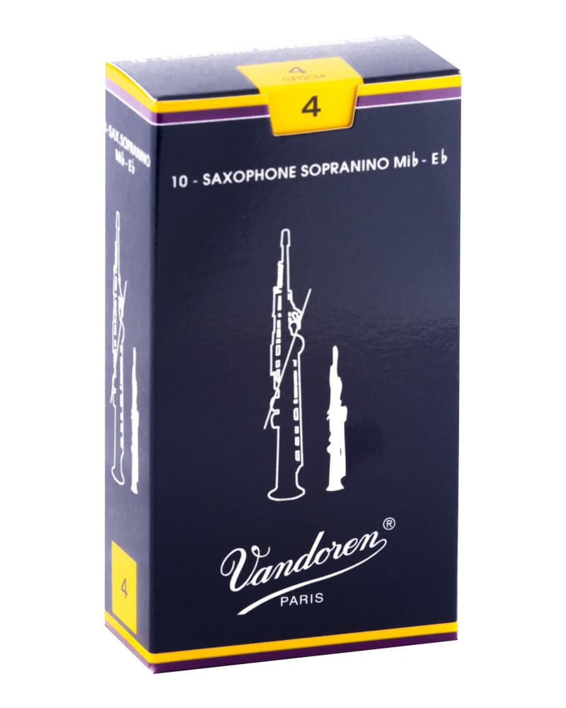 Vandoren Sopranino Sax Traditional Reeds Strength #4; Box of 10