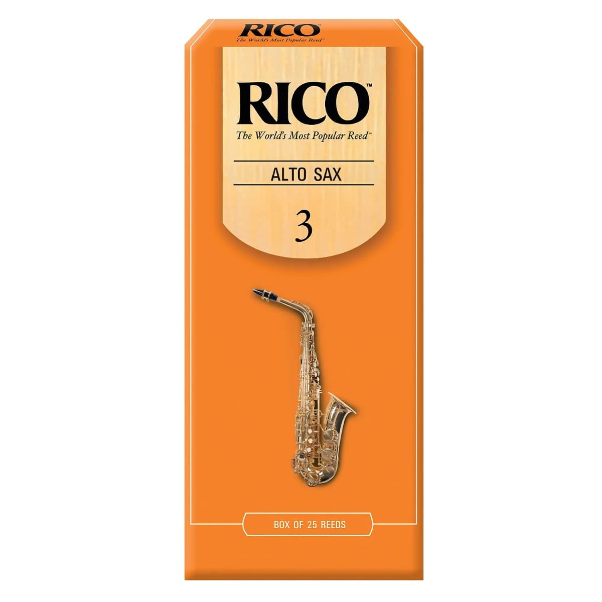 Reeds, Rico, Alto Sax, Strength 3, 25ct
