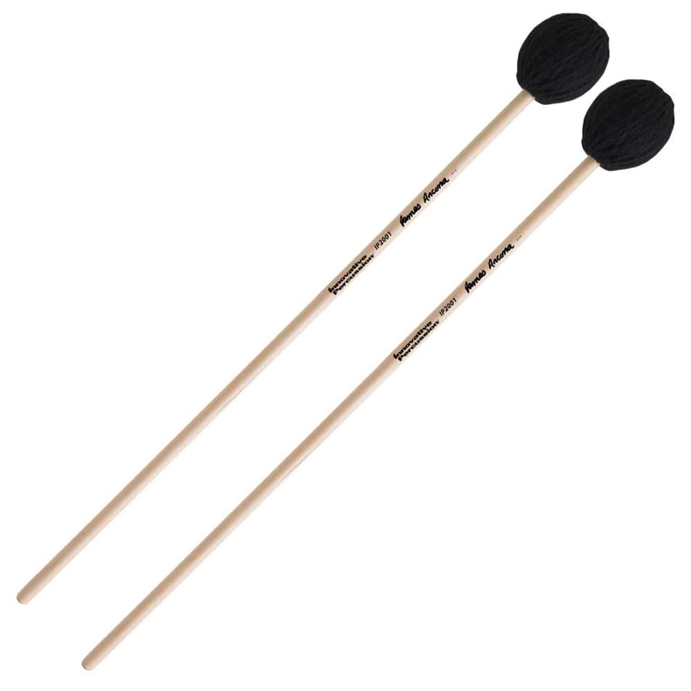 Innovative Percussion Extra Soft Marimba Mallets - Black Yarn - Birch
