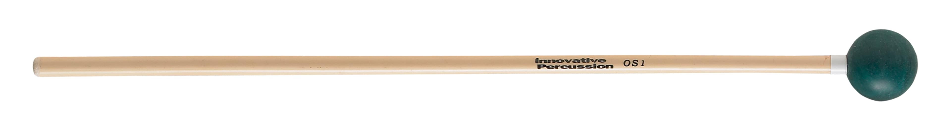 Innovative Percussion Medium Soft Xylophone Mallets - 1-1/8" Dark Green / White Tape - Rattan