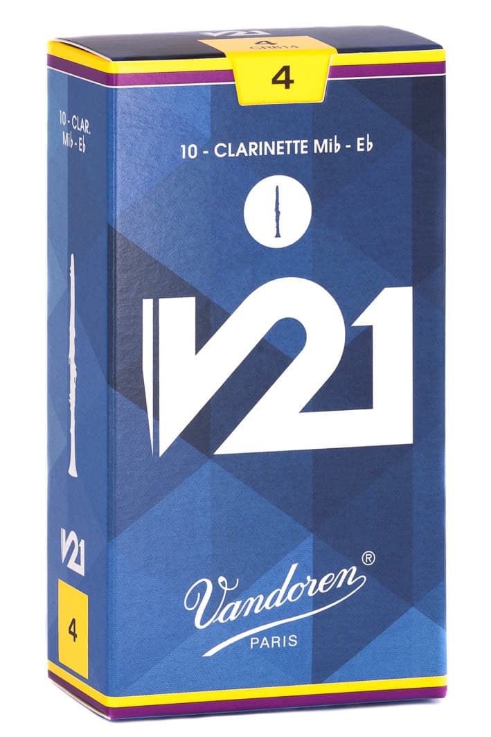 Vandoren Eb Clarinet V21 Reeds Strength #4; Box of 10