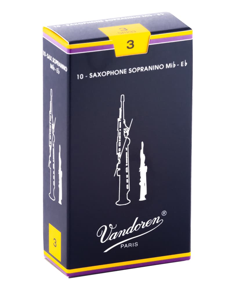 Vandoren Sopranino Sax Traditional Reeds Strength #3; Box of 10