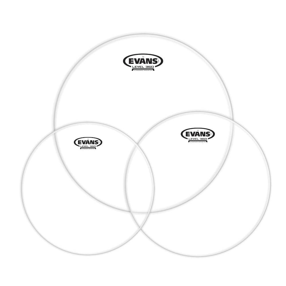 Evans Drumhead, G2, Clear, Tom Pack, Standard, 12", 13", 16"