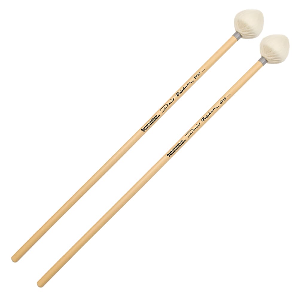 Innovative Percussion David Friedman / Vibraphone Mallets - Ivory Yarn/Grey Tape - Rattan