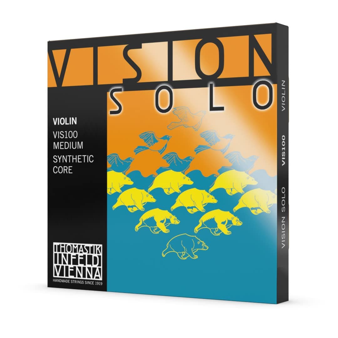 Dr Thomastik Vision Solo Violin Set - Aluminum D