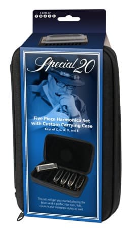 Hohner Special 20 Bundle Includes C-7 Case and Keys of G,A,C,D,E