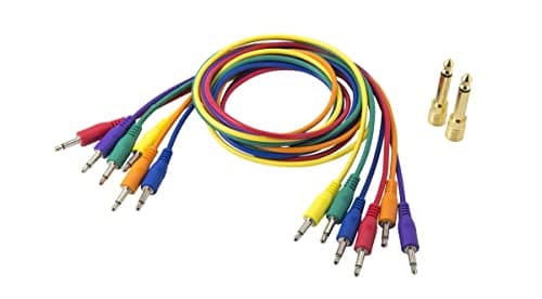 Korg Accessory pack for SQ-1 including six 1/8 patch cables including two 1/8 to 1/4 adapters for connection to MS20Kit/Module, etc.